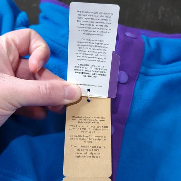 Patagonia Fleece Micro D Snap-T Pullover CORPORATE LOGO Women's Size Large - Picture 5 of 8